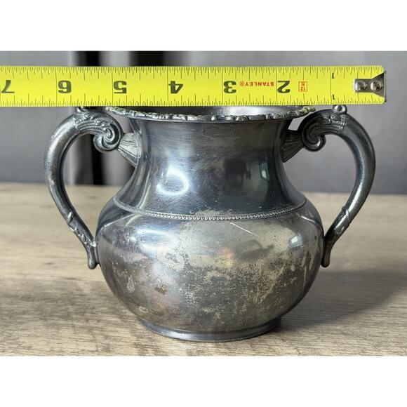 Van Bergh Silver Sugar Quadruple Plate Rochester NY Open NO LID - Picture 8 of 10